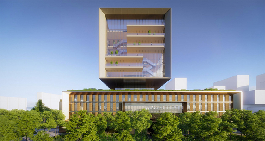 The ARC Innovation Center will house researchers and startups, and is planned for the first phase of the  Bronzeville Lakefront redevelopment. Image credit: Farpoint Development