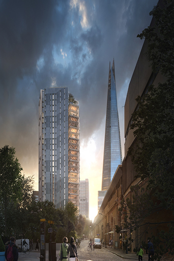 EDGE London Bridge will have perimeter openings at each floor to promote natural ventilation. Image credit: Pillbrow & Partners