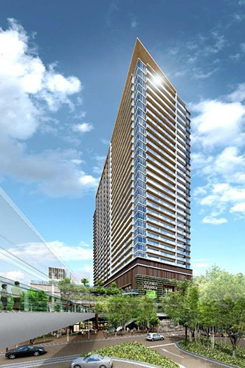 The 31-story apartment building proposed near JR Koiwa station in Tokyo would include 730 residences. Image credit: Mitsui Fudosan Co. Ltd. / Nippon Steel Kowa Real Estate