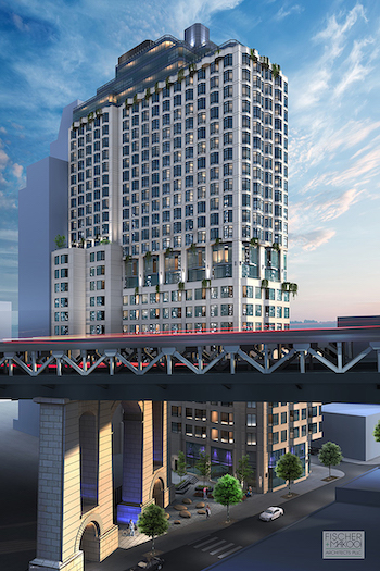 The mixed-use building will offer residential and commercial space. © Fischer + Makooi Architects PLLC