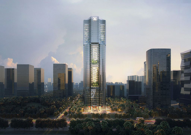 In Xiamen, the Xiamen International Bank plans to reach 210 meters. Image credit: gmp