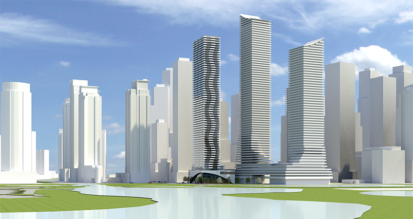 A rendering of the proposed condominium, 2189 Lake Shore Boulevard West. Image credit: Marling Spring
