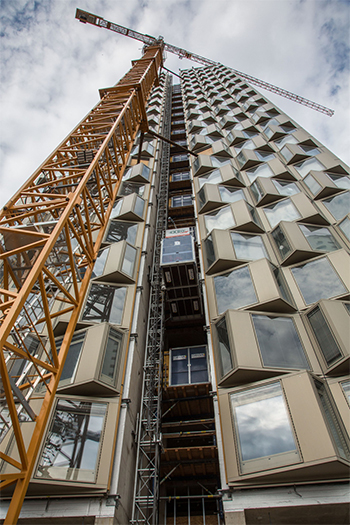 A photo of DC Tower III was taken on the day of the topping-out ceremony. Image credit: S+B Gruppe
