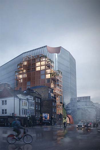 The 55-56 Aldgate High Street project will be in London, north of the Tower Bridge. Image credit: Studio Kyson