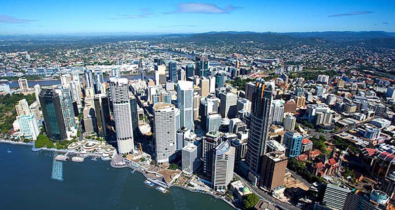 Brisbane City Council — Aerial view of the Brisbane CBD.