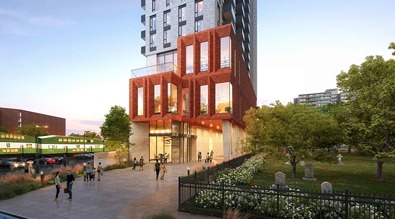 Looking west to 327 Royal York Road, designed by BDP Quadrangle for 2402871 Ontario Inc