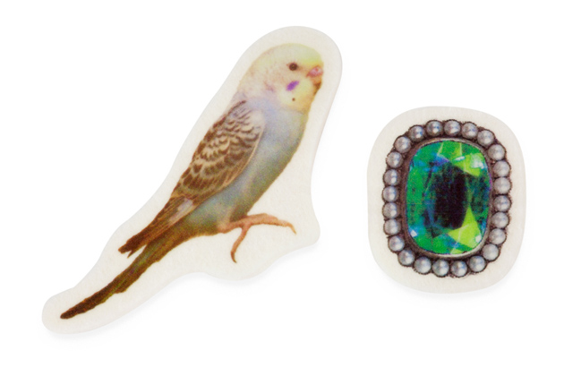 MoMA Parakeet Brooch Set