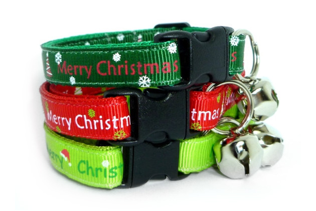 Festive Holiday Cat Collars From Mogs Togs