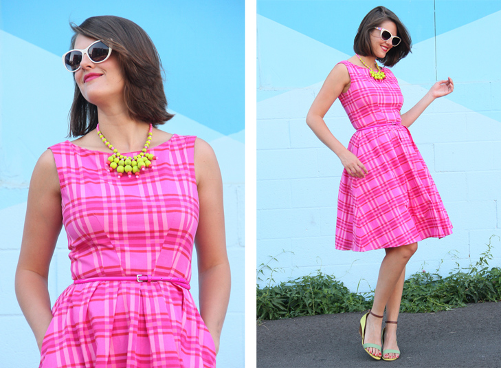 Simplicity 2444, Jessica Quirk, What I Wore, DIY, Self Made, Simplicity 2444, neon necklace DIY, DIY sunglasses