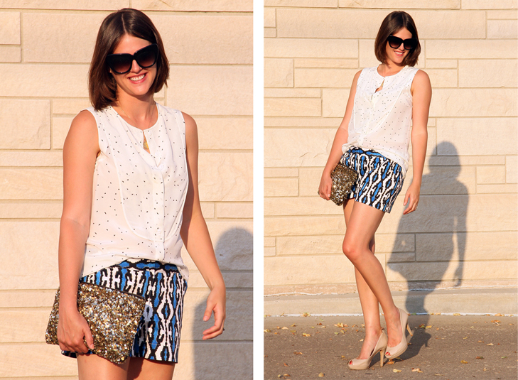 Jessica Quirk, What I Wore, Summer Outfit, Nicole by Nicole Miller at JCP, JC Penney, Tibi, Sequin Clutch, What to wear when it's 100 degrees