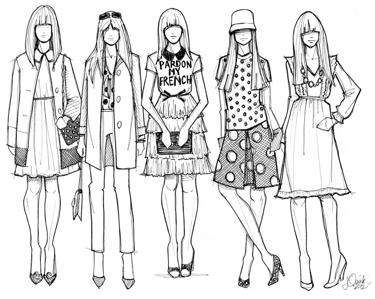 Jessica Quirk, What I Wore, Illustration, Kate Spade New York Fall 2012