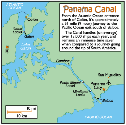Panama Canal map