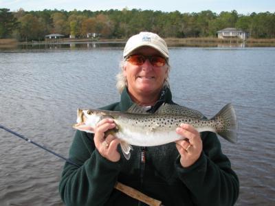 fly rod caught speck from one of the many Neuse River creek systems