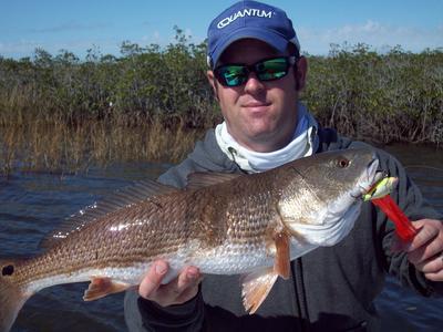 Capt. Josh with a 25.5 red <br><br>Chase N' Tails Fishing Charters <br>Capt. Josh Fritz <br>www.chasentailsfishingcharters.webs.com <br>352-345-9304<br><br>