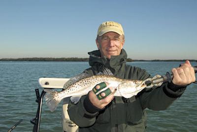 Carl Bettinger's Charlotte Harbor fly trout<br><br>Capt. Rick Grassett<br>Snook Fin-Addict Guide Service, Inc.<br>FFF Certified Fly Casting Instructor<br>(941) 923-7799<br>E-mail snookfin@aol.com<br>www.flyfishingflorida.net and www.snookfin-addict.com