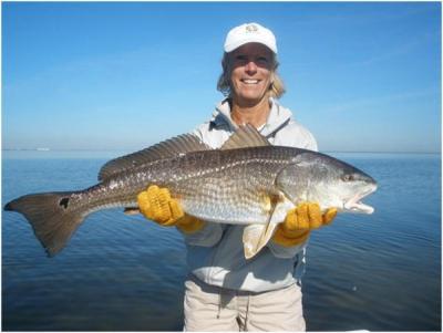 Mary Lynne's Hefty IRL Redfish <br><br>Captain Tom Van Horn<br><br>Mosquito Coast fishing Charters<br><br>(407) 416-1187 on the water<br><br>http://www.irl-fishing.com<br><br>