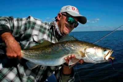 Chris Myers with trout.
