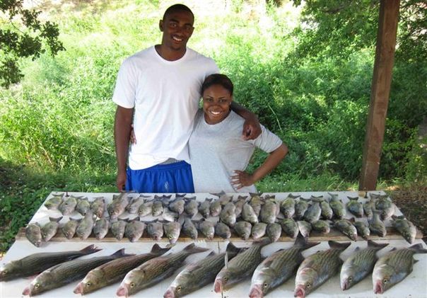 Derrel Arthur Pro Basketball out with Texas Guide Fishing - Mark Parker