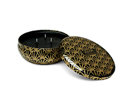 Seasons Makassar Ebony & Peach 3 Wick Candle Tin