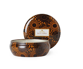 Baltic Amber - 3 Wick Candle in Decorative Tin