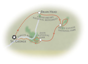 Bryce Zion Utah Map