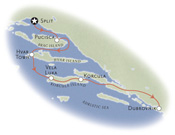 Dalmation Coast Croatia Map