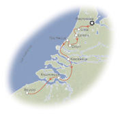 Holland & Belgium Biking Map