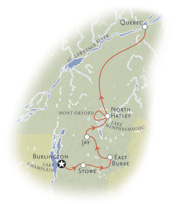 Vermont & Quebec Biking Map