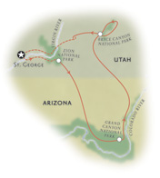 Bryce Zion Utah Map
