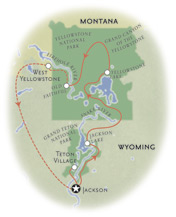 Yellowstone Wyoming Map