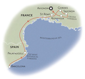 Provence and Costa Brava Walking Tour Map