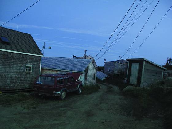 Harbor_shacks_at_dusk