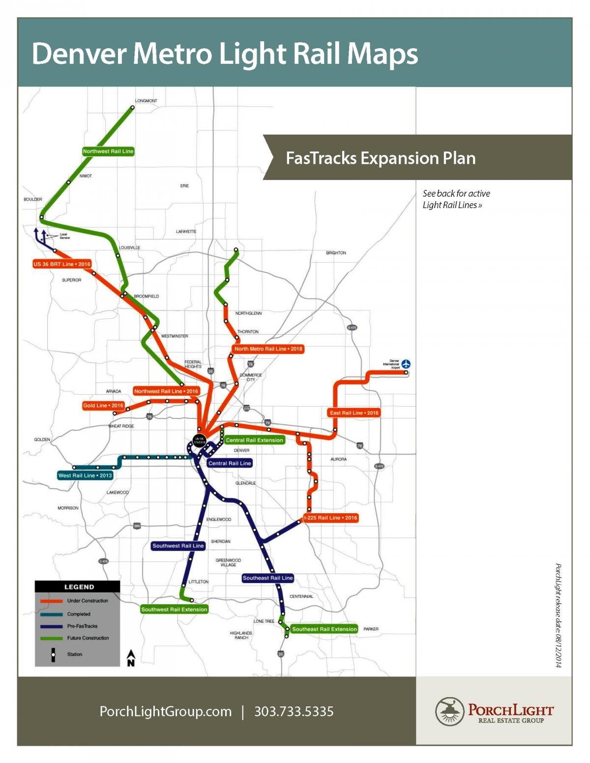 Current And Future Denver Metro Light Rail Stops