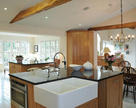 bespoke oak kitchen with butler sink