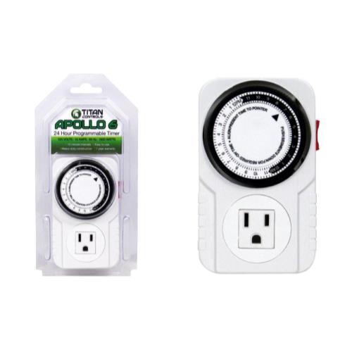 Titan Controls Apollo 6 - One Outlet Mechanical Timer (10/Cs)