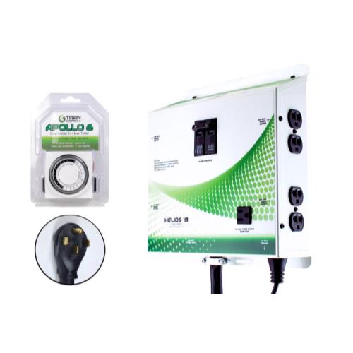 Titan Controls Helios 10 - Pre-Wired 8 Light 240 Volt Controller w/ Trigger Cord & Timer
