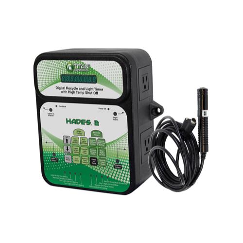 Titan Controls Hades 2 - Digital Recycle and Light Timer w/ High Temp Shut-Off