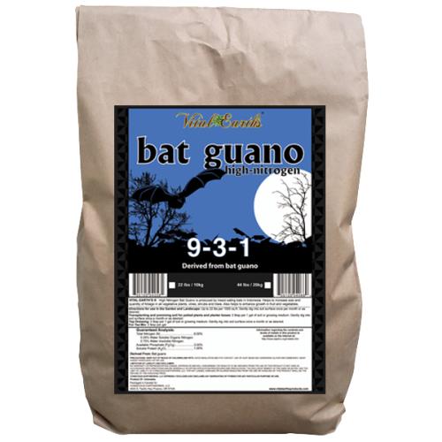 Vital Earth's High Nitrogen Bat Guano 2.2 lb (6/Cs)