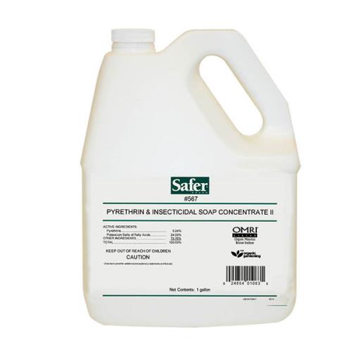 Safer Pyrethrin & Insecticidal Soap II Conc. Gallon (4/Cs)