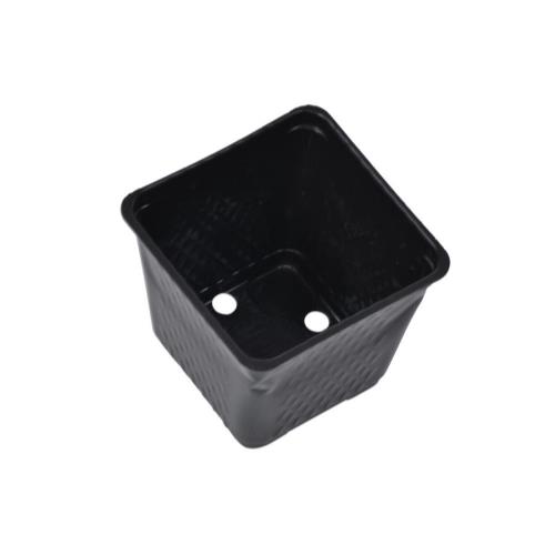 Square Plastic Pot Black 3.5 in (1375/Cs)