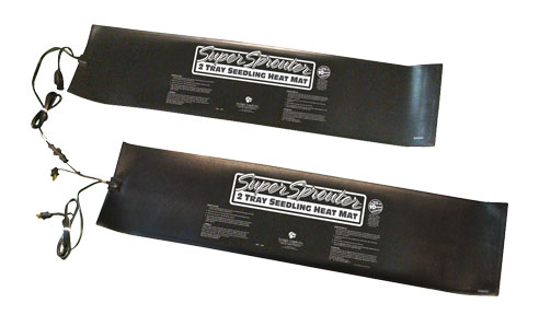 Super Sprouter 2 Tray Seedling Heat Mat Daisy-Chainable 12 in x 48 in (12/Cs)