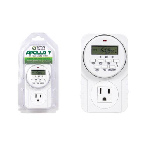 Titan Controls Apollo 7 - One Outlet Digital Timer (10/Cs)