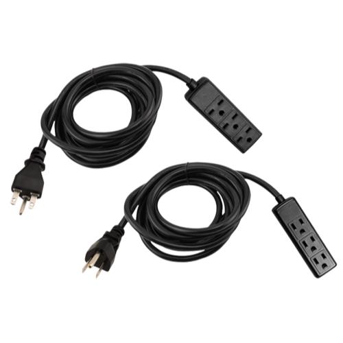 Power All 120 Volt 12 ft Extension Cord w/ 3 Outlet Power Strip - 14 Gauge