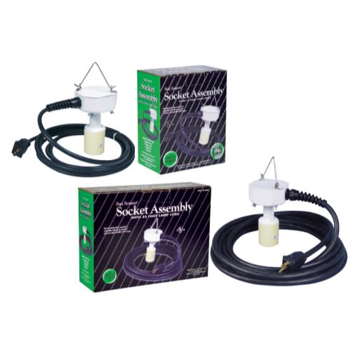Socket Assembly w/ 15 ft Lamp Cord - 16 Gauge