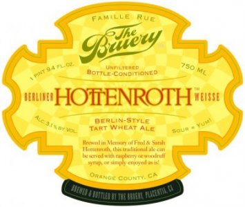 Bruery Hottenroth Berliner Weisse Beer 1683
