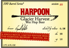 Harpoon 100 Barrel Glacier Harvest Wet Hop Beer Beer