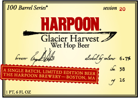 Harpoon 100 Barrel Glacier Harvest Wet Hop Beer Beer 1233
