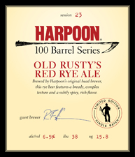 Harpoon 100 Barrel Old Rusty's Red Rye Ale Beer 912