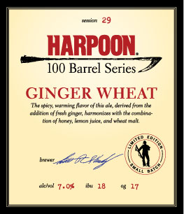 Harpoon 100 Barrel Series Ginger Wheat Beer 2904