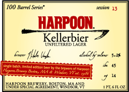 Harpoon Kellerbier Beer 541
